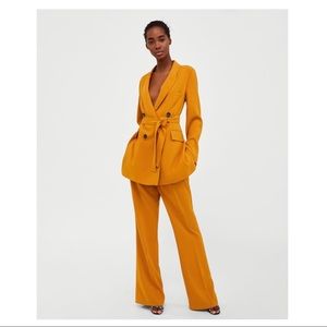 Zara Long Yellow Blazer